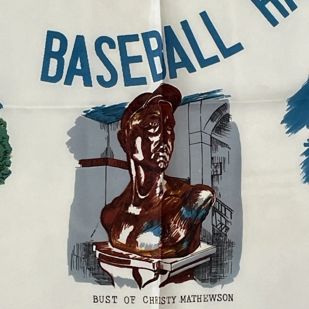 Rare Vintage Baseball Hall of Fame Cooperstown NY Souvenir Scarf NEW 29